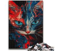 Puzzle per adolescenti 1000 pezzi Fantasy Art Cat Puzzle per adolescenti, giocattolo educativo, divertenti giochi per famiglie, arredamento unico per la casa (26x38cm)