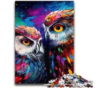 Puzzle per adolescenti 1000 pezzi Fantasy Art Owl 1000 pezzi per adolescenti, con poster abbinato e foglio di quiz per età dai 14 anni in su (26x38cm)