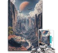 Puzzle per adolescenti 1000 pezzi Fantasy Canyon Landscape Analysis e giochi di logica educativi per ragazzi dai 14 anni in su 38x26cm