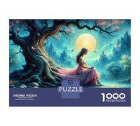 Puzzle Per Adolescenti 1000 Pezzi Fantasy Forest Sunset Painting Puzzle Per Adulti Gioco Rompicapo Decorazione Da Parete Regalo Antistress 70x50cm/1000pcs