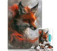 Puzzle per adolescenti 1000 pezzi Fantasy Fox Puzzle per adolescenti, attività divertenti per la famiglia a casa, regalo di compleanno, regali da viaggio (dimensioni 75x50cm)