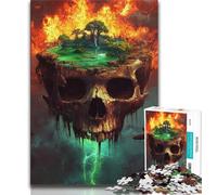 Puzzle per adolescenti 1000 pezzi Fantasy Skeleton Landscape per adolescenti, giochi educativi, decorazioni per la casa, regalo di compleanno, regali, arte murale (dimensioni 38x26cm)