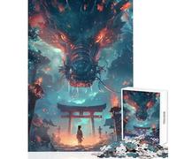Puzzle per adolescenti 1000 pezzi Fantasy Torii Gate Dragon Decorazione per la casa Giocattoli Regalo divertente Gioco pratico Interazione genitore-figlio Dimensioni 50x75cm