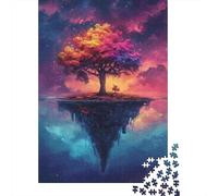 Puzzle Per Adolescenti 1000 Pezzi Fantasy Tree Island Art Print Puzzle Per Adulti Gioco Rompicapo Assemblaggio Di Modelli Per Compleanno, Natale 52x38cm/1000pcs