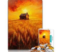 Puzzle per adolescenti 1000 pezzi Fattoria al tramonto, antistress per ammazzare il tempo durante le vacanze, per migliorare l'amore tra coppie (75x50cm)