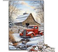 Puzzle per adolescenti 1000 pezzi Fattoria invernale, attività per famiglie che rafforzano l'amore tra coppie per età 14+ 50x75cm