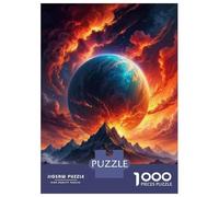 Puzzle Per Adolescenti 1000 Pezzi Fiery Fantasy Planet Landscape Puzzle Per Adolescenti Giochi Rilassanti Regali Per Donne Per Compleanno, Natale 38x26cm/1000pcs