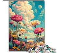 Puzzle per adolescenti 1000 pezzi Fiori di campo estivi, allena il tuo cervello e le tue mani, regali di compleanno unici per età 14+ dimensioni 26x38cm