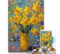 Puzzle per adolescenti 1000 pezzi Fiori in un vaso dipinto, per gioco educativo sfida giocattolo affare come regalo per tutta la famiglia 38x26cm