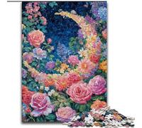 Puzzle per adolescenti 1000 pezzi Fiori Luna Giocattoli educativi per l'apprendimento Giochi per famiglie Adatto per la decorazione della scrivania (dimensioni 26x38cm)