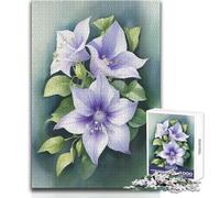 Puzzle per adolescenti 1000 pezzi Fiori primaverili viola Giocattolo Gioco intellettuale Difficile Decorazione da parete Dimensioni 38x26cm