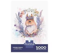 Puzzle Per Adolescenti 1000 Pezzi Floral Squirrel Painting Puzzle Per Adulti Giochi Per Famiglie Antistress Gioco Stimolante Regali 52x38cm/1000pcs