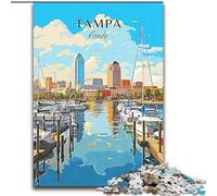 Puzzle per adolescenti 1000 pezzi Florida Tampa Travel, gioco stimolante, giocattoli, decorazione da parete, regali unici per compleanno e Natale, 26x38cm