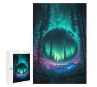 Puzzle per adolescenti, 1000 pezzi, Forrest Moon Polar Lights Puzzles per adulti, fai da te, giocattoli decorativi da parete, 1000 pezzi