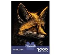 Puzzle Per Adolescenti 1000 Pezzi Fox Black Gold Puzzle Per Adulti Giochi Divertenti Ma Divertenti E Umoristici Regali Di Natale E Compleanno 38x26cm/1000pcs