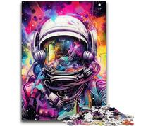 Puzzle per adolescenti 1000 pezzi Fumo psichedelico Astronauta Aiuta il cervello a esercitare Giocattoli avvincenti per coltivare la pazienza Decorazione perfetta 26x38cm