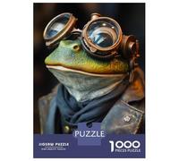 Puzzle Per Adolescenti 1000 Pezzi Funny And Cool Steampunk Frog Puzzle Per Adulti Gioco Pratico Decorazione Per La Casa Divertimento in Casa Attività, 52x38cm/1000pcs