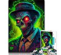 Puzzle per adolescenti 1000 pezzi Gangster Zombie con cappello Puzzle per adulti, gioco stimolante Giocattoli Decorazione da parete Regali unici per compleanno e Natale (dimensioni 75x50cm)