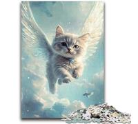 Puzzle per adolescenti 1000 pezzi Gatto con le ali Allena il tuo cervello e le tue mani Interazione genitore-figlio per età 14+ 50x75cm