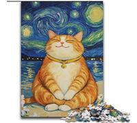Puzzle per adolescenti 1000 pezzi Gatto in meditazione, aiuta il cervello a esercitare giocattoli avvincenti per coltivare la pazienza Decorazione perfetta 38x26cm