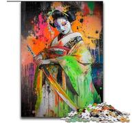 Puzzle per adolescenti 1000 pezzi Geisha giapponese, gioco di giocattoli Ogni pezzo è unico - Gioco divertente e stimolante per tutta la famiglia per bambini dai 14 anni dimensioni 50x75cm