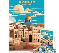 Puzzle per adolescenti 1000 pezzi Gerusalemme Palestina Design Giocattolo Decorazione da parete Idee regalo Gioco rompicapo Migliora l'amore tra coppie Dimensioni 38x52cm