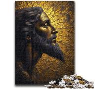 Puzzle per adolescenti 1000 pezzi Gesù dorato 1000 pezzi per adulti, gioco a quiz ideale come regalo per tutta la famiglia (26x38cm)