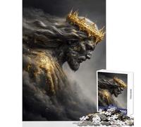 Puzzle per adolescenti 1000 pezzi Gesù incoronato d'oro che si inchina giocattolo decorazione da parete regalo compleanno giochi educativi allena il tuo cervello e le tue mani dimensioni 50x75cm