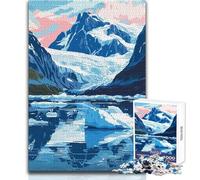 Puzzle per adolescenti 1000 pezzi Ghiacciaio dell'Alaska Natura Arte Gioco di sfida unico Regali per donne Idee regalo Dimensioni 50x75cm