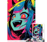 Puzzle per adolescenti 1000 pezzi giocattolo educativo Anime Monster Girl regalo per compleanni giochi divertenti con poster abbinato e foglio di quiz dimensioni 50x75cm