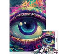 Puzzle per adolescenti 1000 pezzi Giocattolo psichedelico del terzo occhio Decorazione da parete Ottimo regalo Giochi educativi Interazione genitore-figlio (dimensioni 38x26cm)