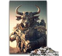 Puzzle per adolescenti 1000 pezzi Gioco educativo "Mucche da guerra" Sfida Giocattolo Decorazione da parete Regali unici per compleanno e Natale 26x38cm