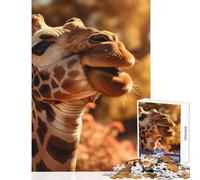 Puzzle per adolescenti 1000 pezzi Giraffa Giocattoli antistress Ottimi regali e giocattoli Gioco pratico Adatto per la decorazione della scrivania Dimensioni 38x52cm
