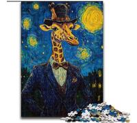 Puzzle per adolescenti 1000 pezzi Giraffa nel cielo notturno,giocattoli da gioco Ogni pezzo è unico Gioco divertente e stimolante per tutta la famiglia,adatto a bambini dai 14 anni in su 50x75cm