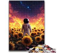 Puzzle per adolescenti 1000 pezzi Girasole Astronauta Design vivace e unico Esperienza di puzzle rilassante e stimolante 26x38cm