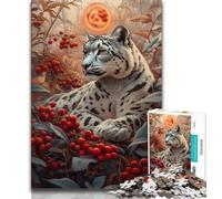 Puzzle per adolescenti 1000 pezzi "Giungla leopardo", divertimento per tutta la famiglia, con pezzi completamente interconnessi di forma casuale, per bambini dai 14 anni in su, 38x26cm