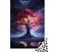 Puzzle Per Adolescenti 1000 Pezzi Glowing Tree Wall Art Print Puzzle Per Adulti Gioco Rompicapo Assemblaggio Di Modelli Per Compleanno, Natale 38x26cm/1000pcs