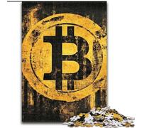 Puzzle per adolescenti 1000 pezzi Golden Bitcoin, giochi, giocattoli, regali unici per compleanni e regali per bambini dai 14 anni in su (dimensioni 26x38cm)