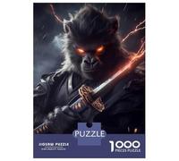 Puzzle Per Adolescenti 1000 Pezzi Gorilla Samurai Warrior Animal Puzzle Per Adulti Giochi Per Famiglie Antistress Gioco Stimolante Regali 38x26cm/1000pcs