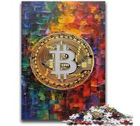 Puzzle per adolescenti 1000 pezzi Graffiti Bitcoin, antistress, sfida difficile, regali di Babbo Natale segreto per età 14 anni in su 26X38CM