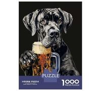 Puzzle Per Adolescenti 1000 Pezzi Great Dane Beer Puzzle Per Adulti Gioco Rompicapo Migliora La Memoria Aiuta Ad Allenare Il Cervello 52x38cm/1000pcs