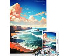 Puzzle per adolescenti 1000 pezzi Great Ocean Road dipinto a olio decorazione per la casa giocattoli regalo di compleanno gioco per famiglie adatto per la decorazione del desktop dimensioni 50x75cm