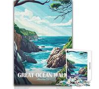Puzzle per adolescenti 1000 pezzi Great Ocean Walk Australia Vista costiera Rompicapo Giochi per famiglie Decorazione per la casa Regali di compleanno Dimensioni 38x52cm