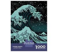 Puzzle Per Adolescenti 1000 Pezzi Great Wave Off Kanagawa Night Sky Puzzle Per Adulti Giochi Rilassanti Decorazione Per La Casa Interazione Genitore-figlio 38x26cm/1000pcs