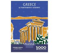 Puzzle Per Adolescenti 1000 Pezzi Greece Le Parthenon Puzzle Per Adulti Gioco Pratico Difficile Divertente Attività A Casa, 38x26cm/1000pcs