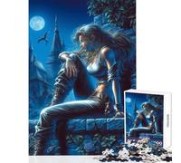 Puzzle per adolescenti 1000 pezzi Guerriera fantasy Decorazione per la casa Giocattoli Ottimi regali e giocattoli Giochi rilassanti Adatto per la decorazione della scrivania (dimensioni 38x26cm)