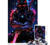 Puzzle per adolescenti 1000 pezzi Guerriero ninja cyberpunk con spada luminosa Giocattoli antistress Ottimi regali e giocattoli Gioco per famiglie Allena il tuo cervello e le tue mani38x26cm