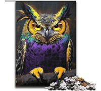 Puzzle per adolescenti 1000 pezzi Gufo, allena il tuo cervello e le tue mani, regali di compleanno unici per età 14+ dimensioni 26x38cm