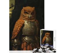Puzzle per adolescenti 1000 pezzi gufo cavaliere fai da te giocattoli regalo compleanno giochi educativi adatti per la decorazione del desktop dimensioni 38x52cm