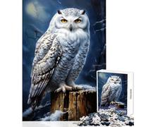 Puzzle per adolescenti 1000 pezzi Gufo delle nevi artico Giocattoli antistress Ottimi regali e giocattoli Gioco pratico Adatto per la decorazione della scrivania Dimensioni 50x75cm